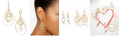 Italian Gold Multi-Circle Orbital Drop Earrings in 14k Gold
